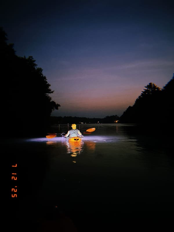 Golden hour on the Chain O’ Lakes, from the Adventure Outfitters archive