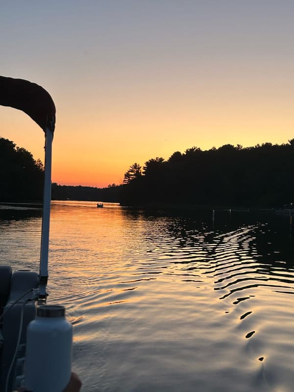 The livery’s water at golden hour, Chain O’ Lakes, Waupaca