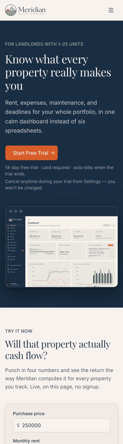 meridianpm.app, captured